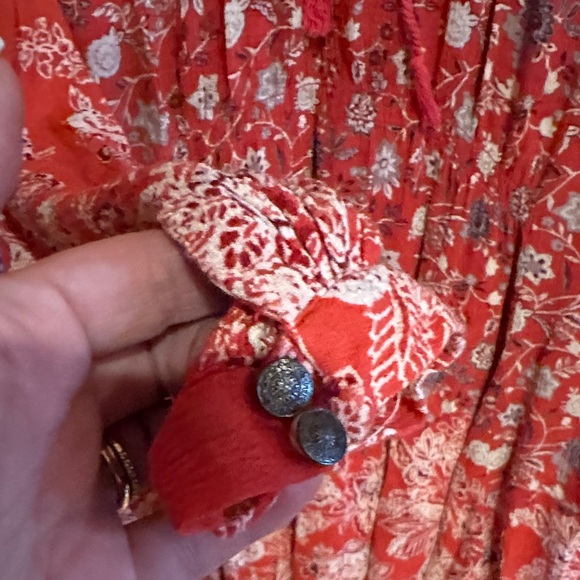 Free People Red Floral Boho Dress - Picture 6 of 6